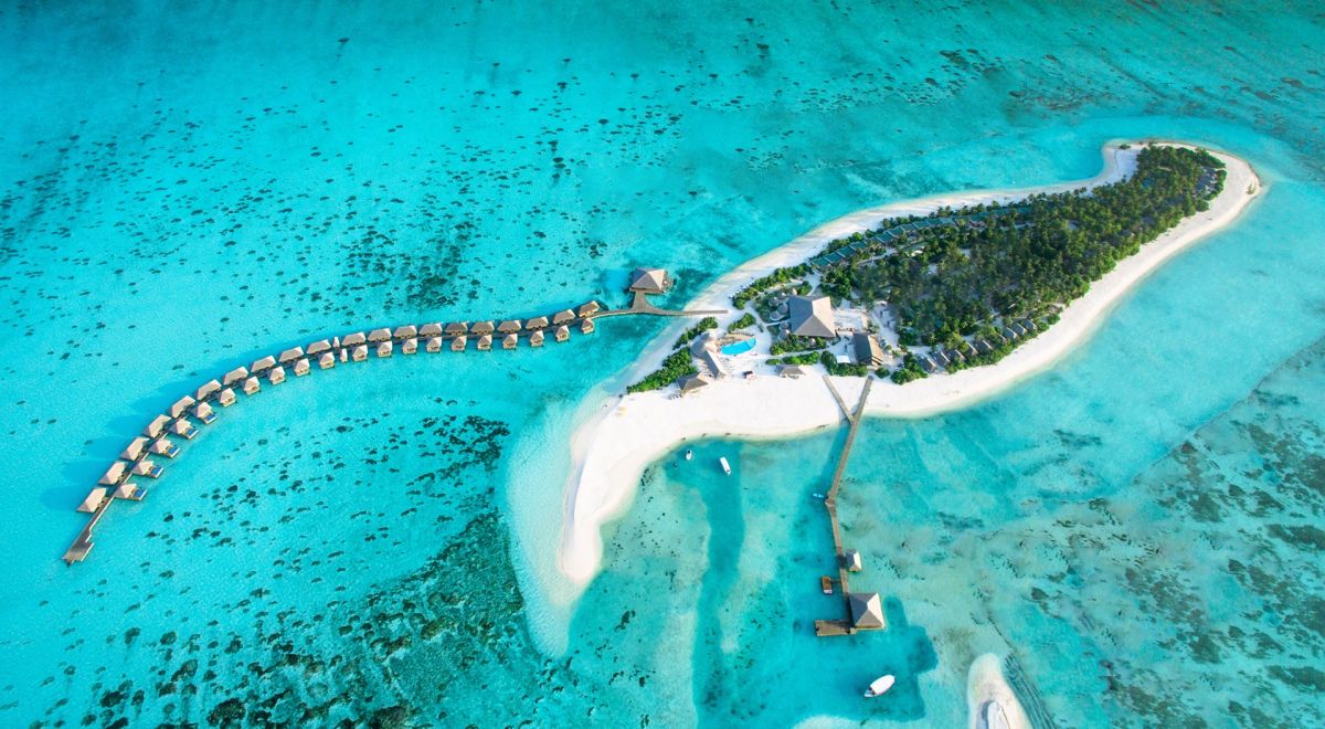 Cocoon Maldives Luxury Island Aerial View