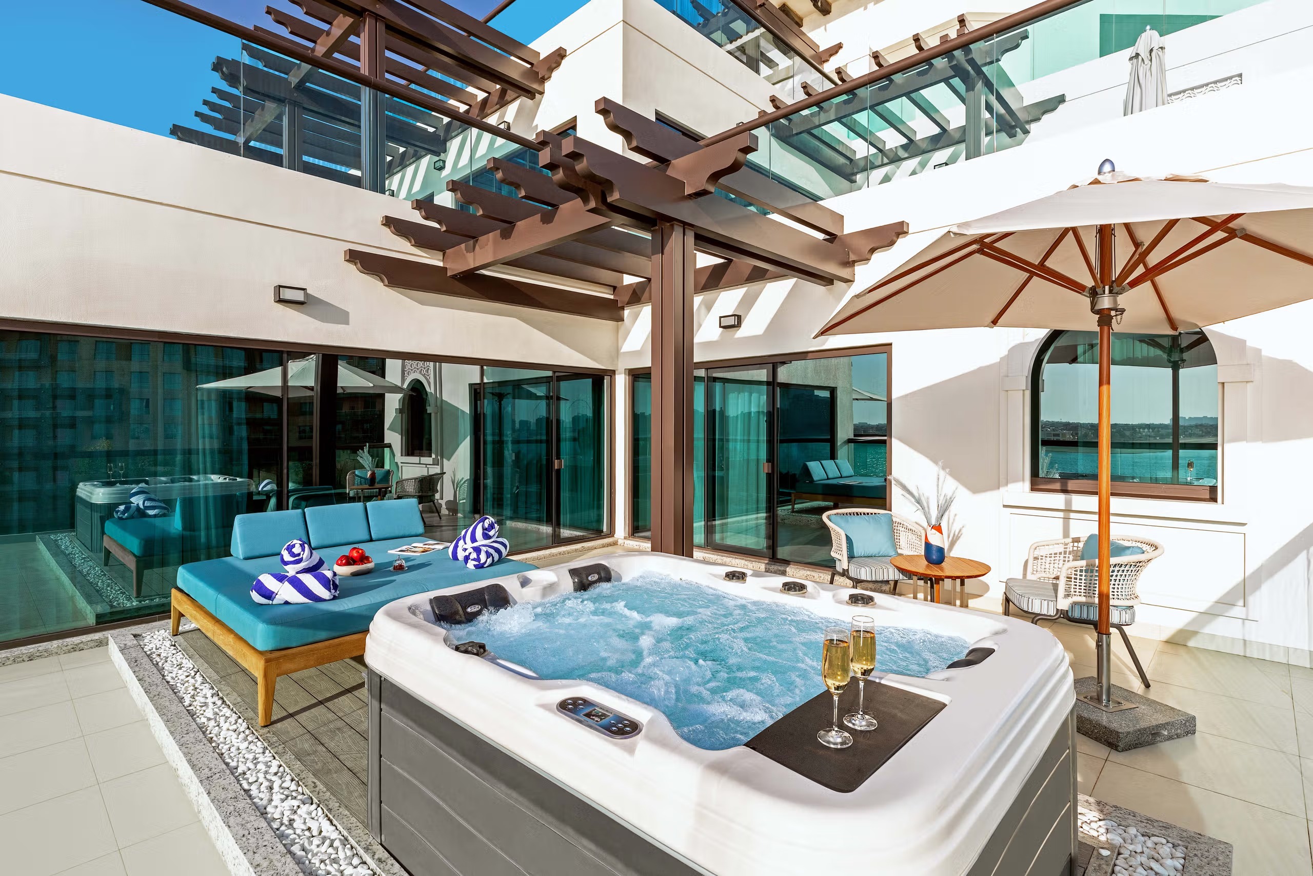 Luxury Pool Deck at Taj Exotica Resort & Spa Dubai