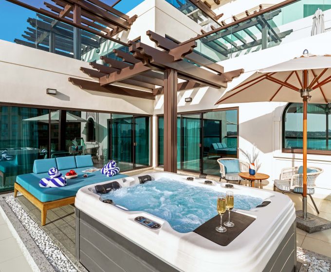 Luxury Pool Deck at Taj Exotica Resort & Spa Dubai
