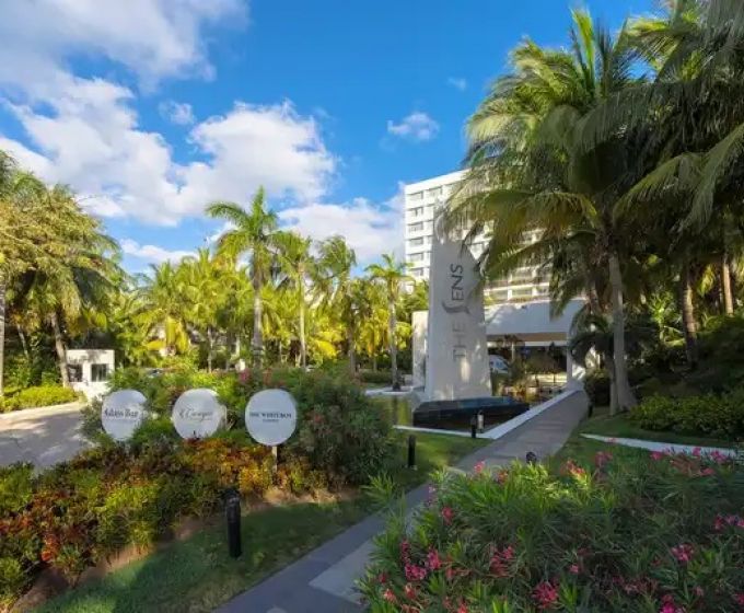 The Sens Cancun By Oasis resort exterior and tropical gardens