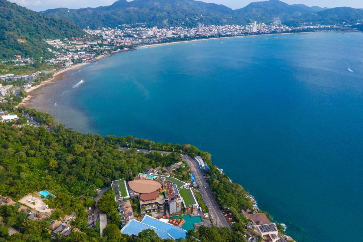 Panoramic view of Patong Bay from Kalima Resort & Spa Phuket