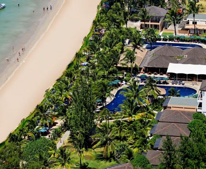 Aerial view of Sunprime Kamala Beach Resort Phuket and Kamala Beach