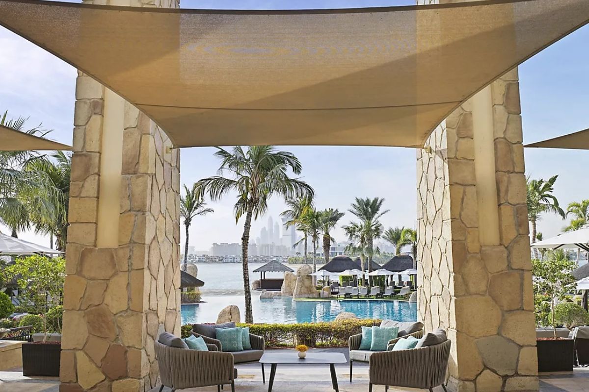 Resort pool view at Sofitel Dubai The Palm