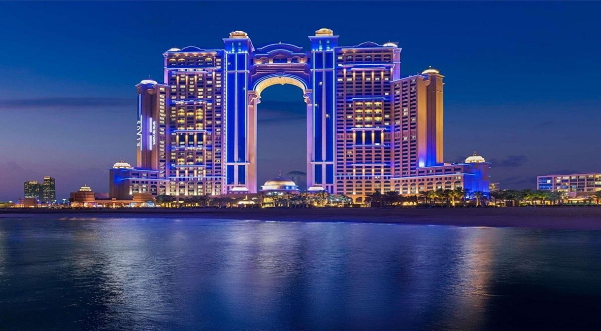 5 Star Rixos Marina Abu Dhabi Hotel overlooking the Arabian Gulf