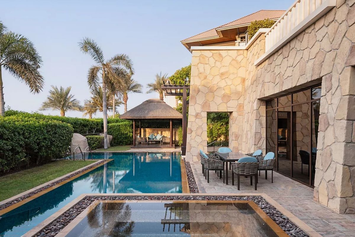 Private pool area at Sofitel Dubai The Palm