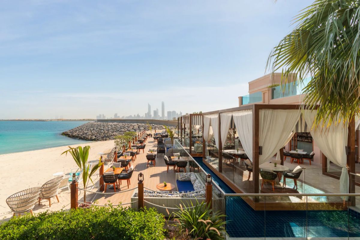 Private beach at Rixos Marina Abu Dhabi