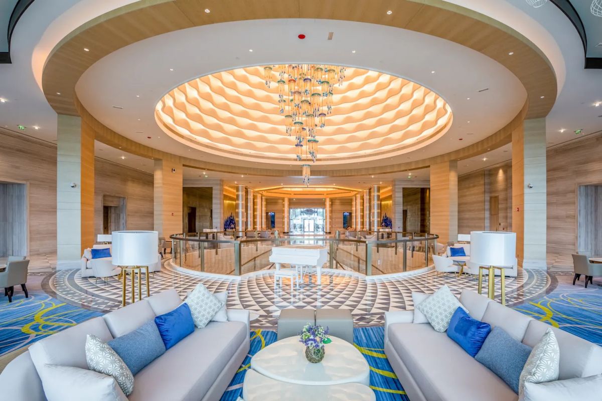 Luxury lobby at Rixos Marina Abu Dhabi