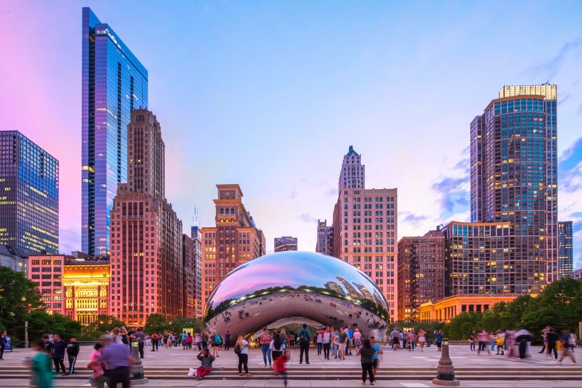 Cloud Gate The Bean at Millennium Park in Chicago