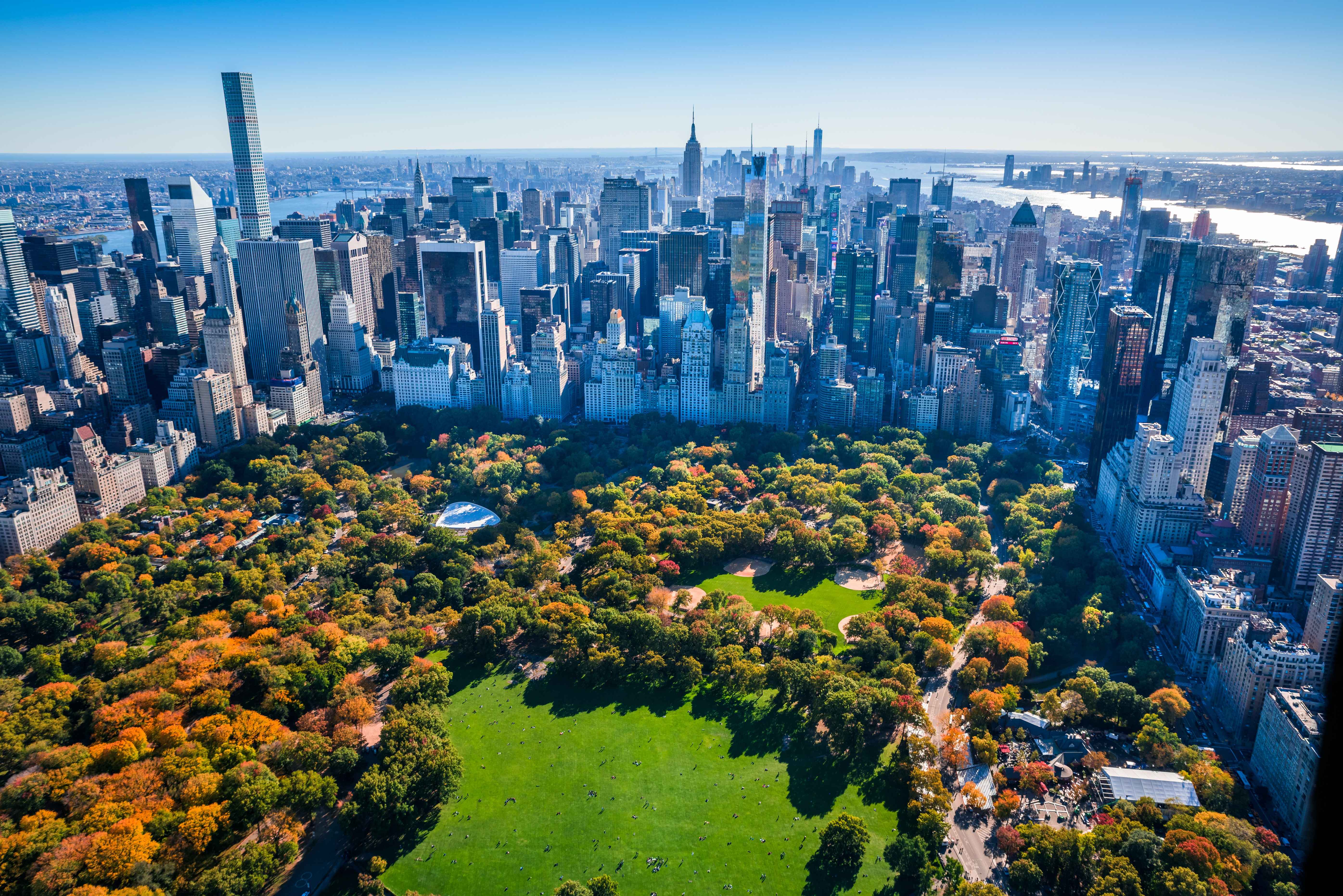 Central Park and Manhattan skyline in New York City