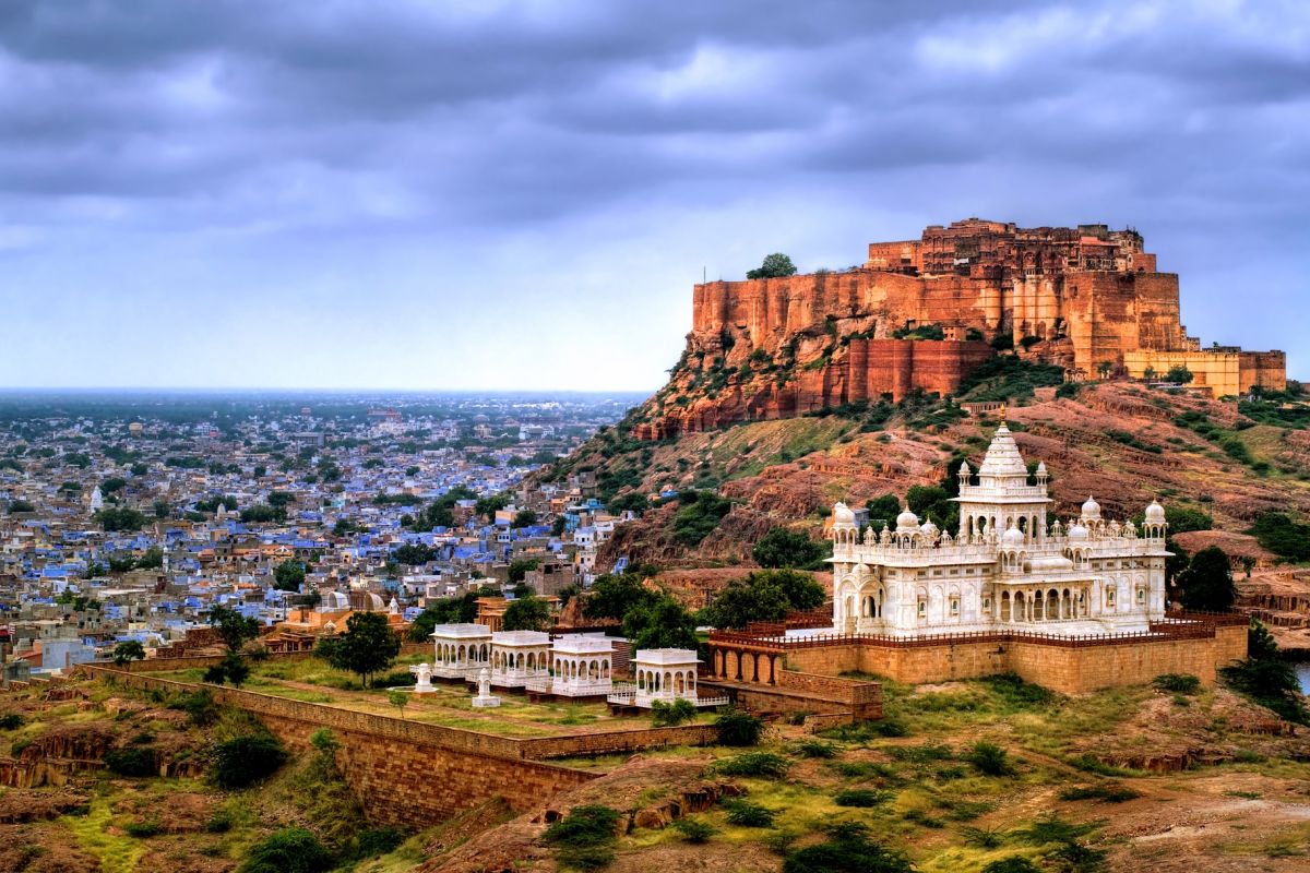 Mehrangarh Fort overlooking Blue City Jodhpur Rajasthan