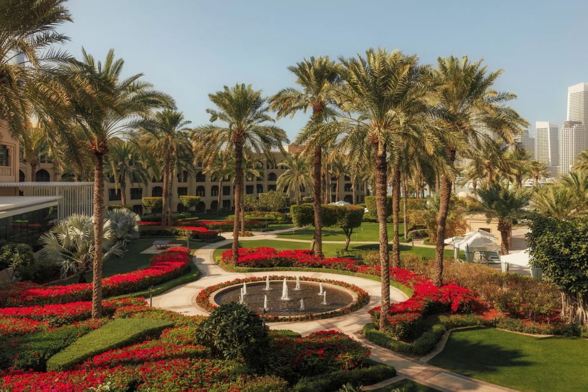 One&Only Royal Mirage Dubai landscaped gardens and resort grounds