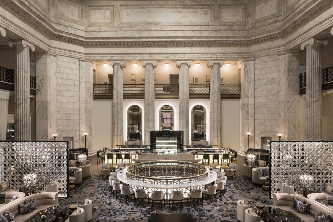 Luxury lobby at The Ritz-Carlton Philadelphia