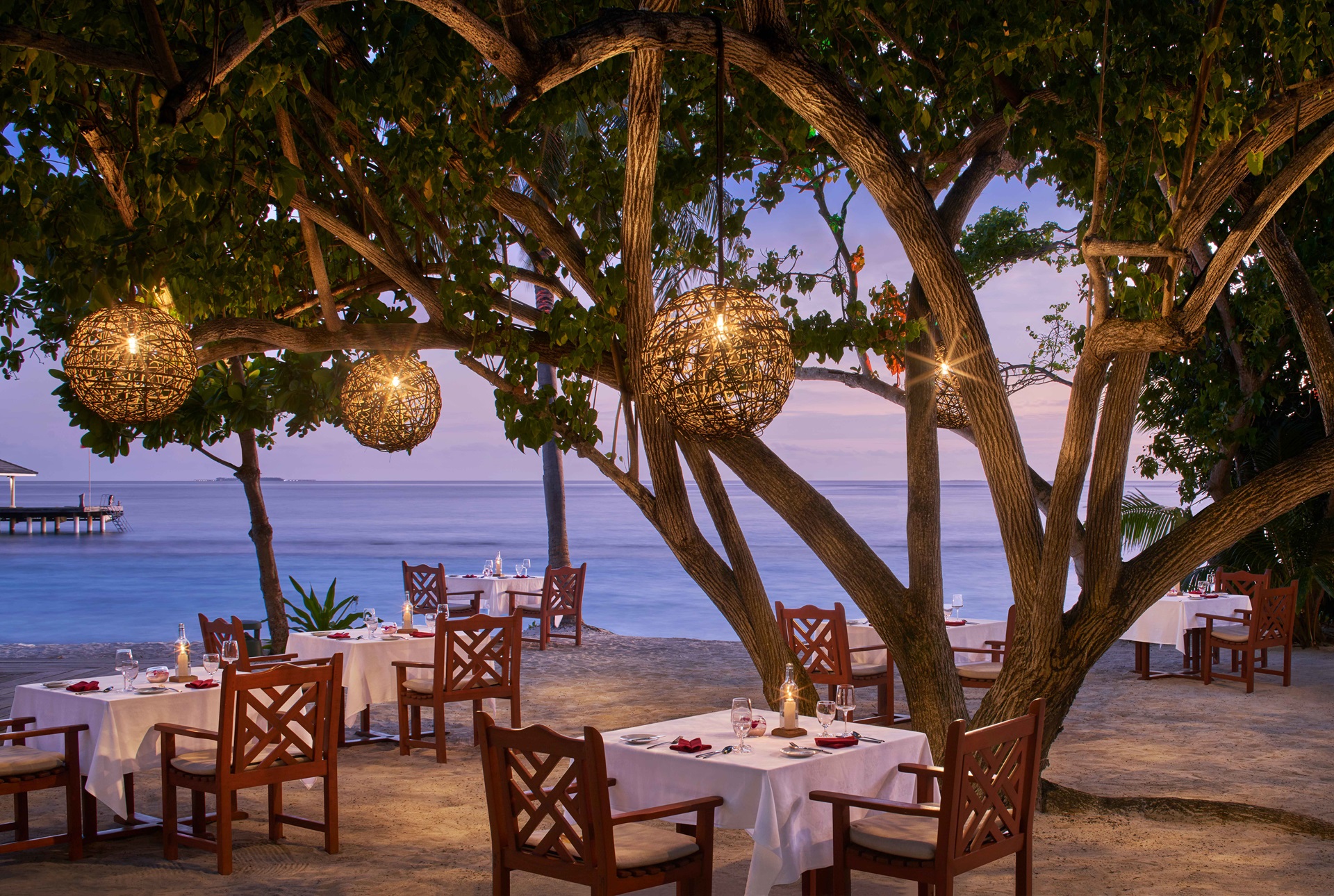 Raabondhi Restaurant at Royal Island Resort Maldives