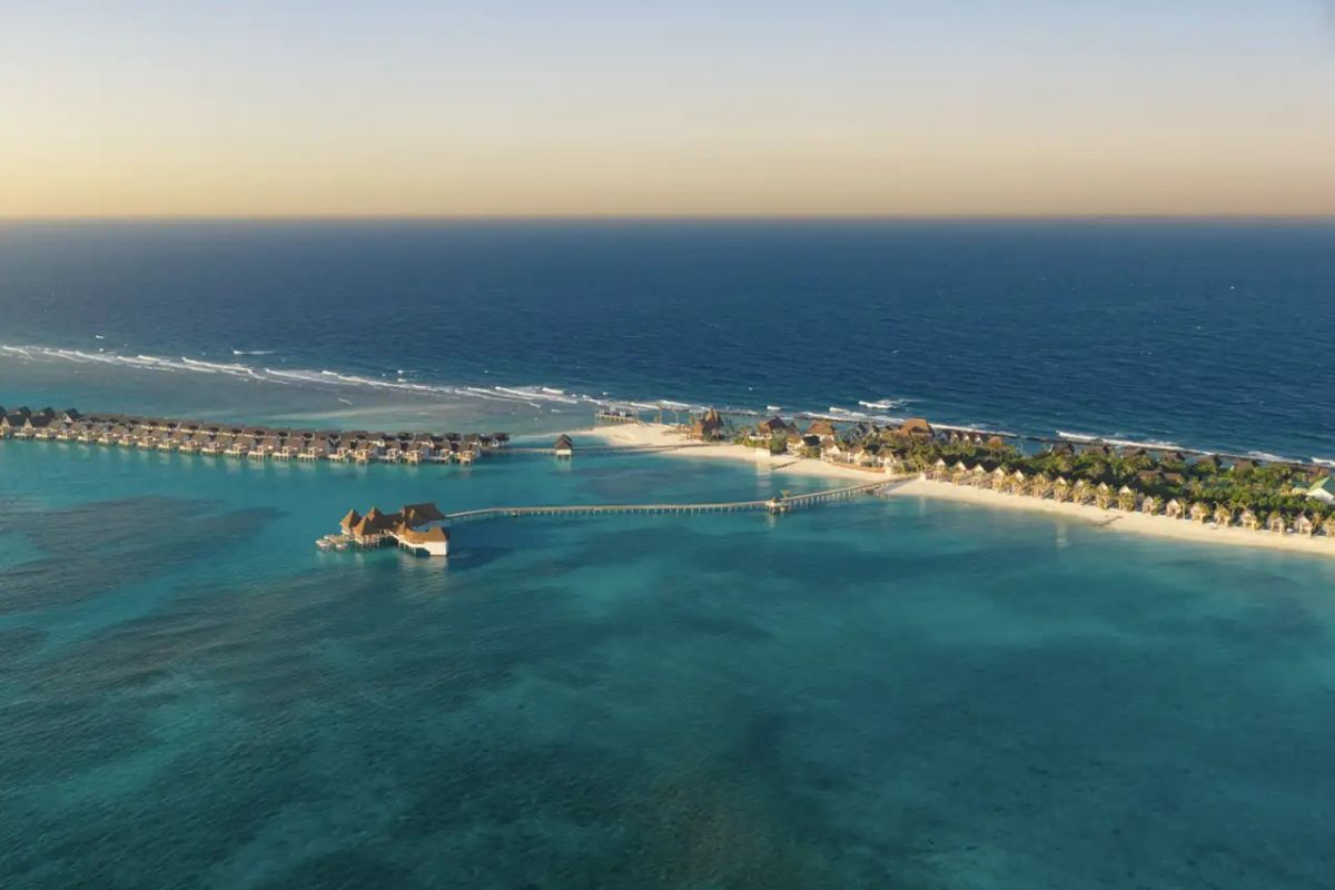 Meyyafushi Maldives Luxury Island Resort Aerial View