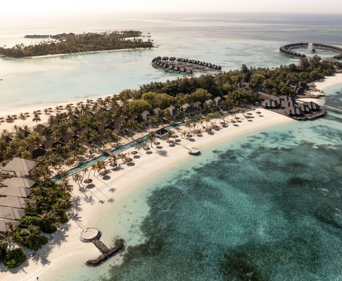 Sun Siyam Olhuveli Beach Pavilion aerial view Maldives