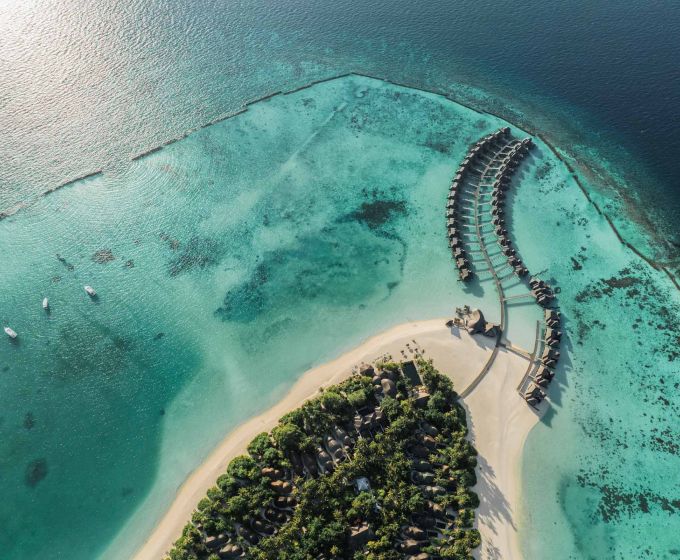 Sun Siyam Iru Fushi Maldives resort aerial view