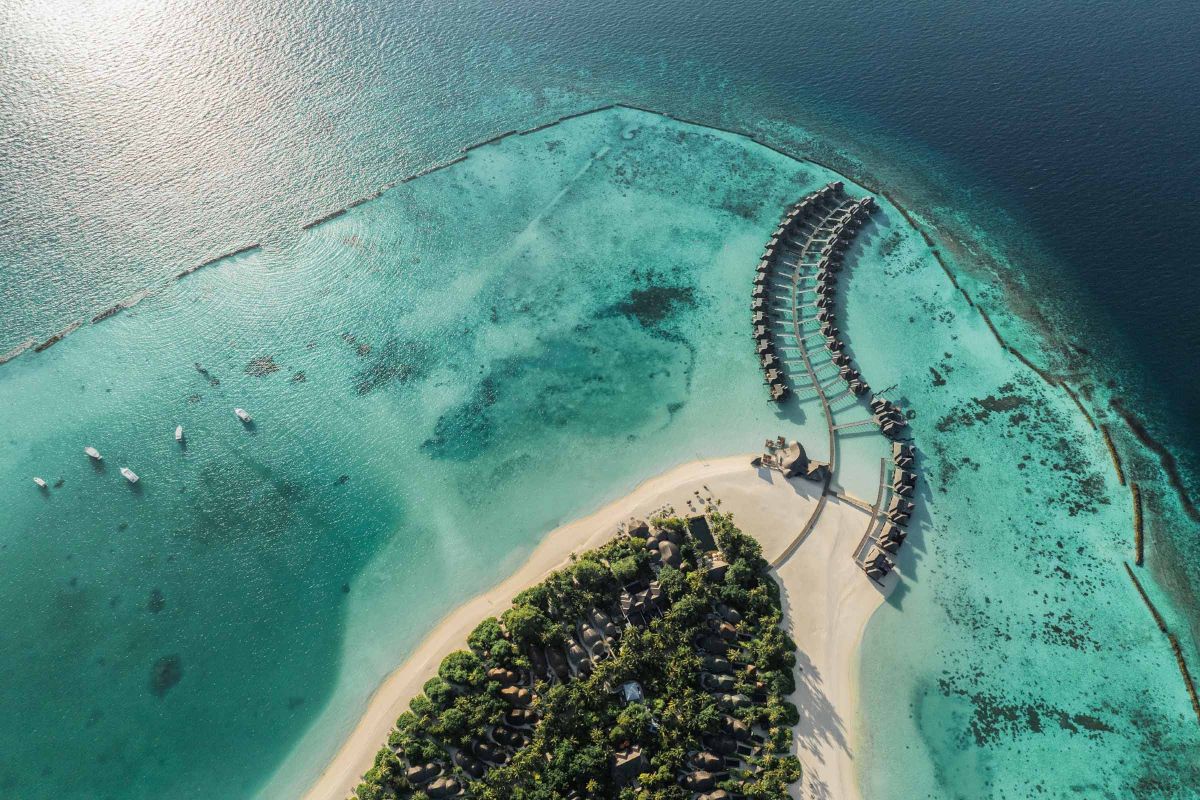 Sun Siyam Iru Fushi Maldives resort aerial view