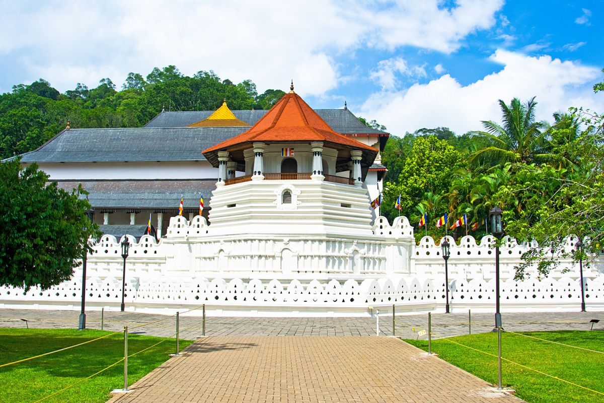 The Temple of the Sacred Tooth Relic in Kandy, one of Sri Lanka's most important cultural landmarks.