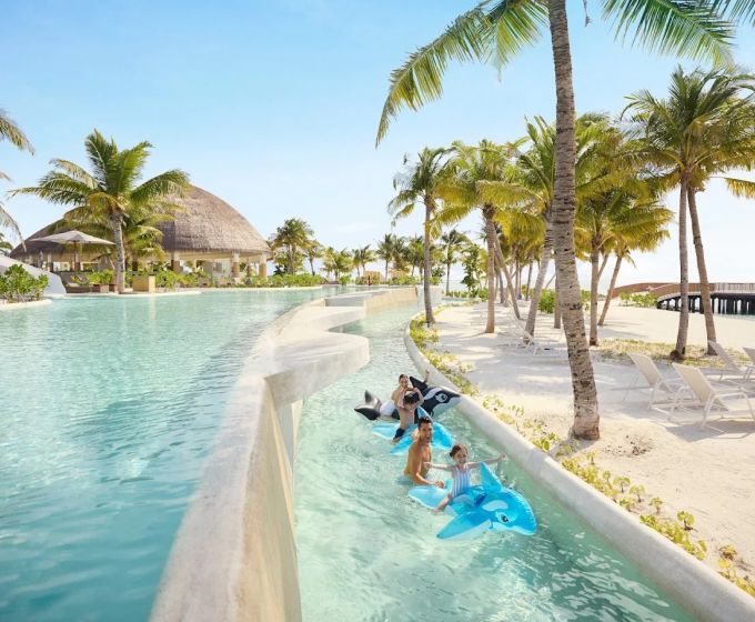 Centara Mirage Lagoon Maldives swimming pool and beach