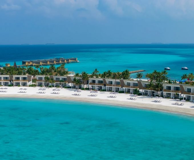 Centara Mirage Lagoon Maldives beach and lagoon